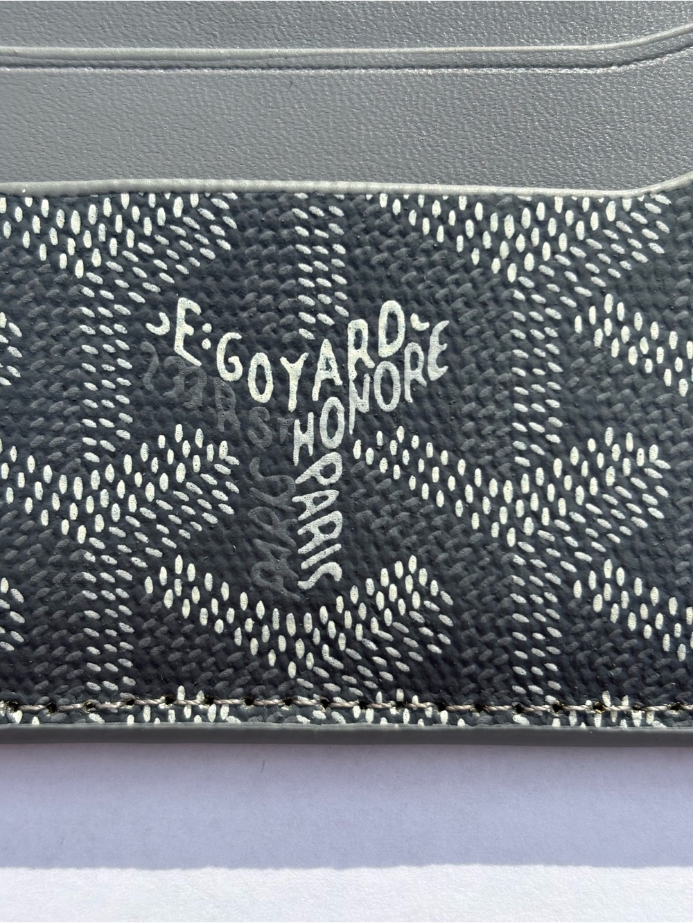 Goyard Gray and Black Goyardine Card Holder - Picture 2 of 10